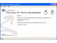 Recovery for Works Spreadsheet screenshot